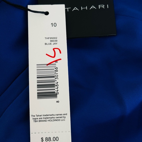 Tahari Royal Blue Wide Leg Pants Size 10 | High Waist & Cropped Fit NWT - Picture 10 of 14